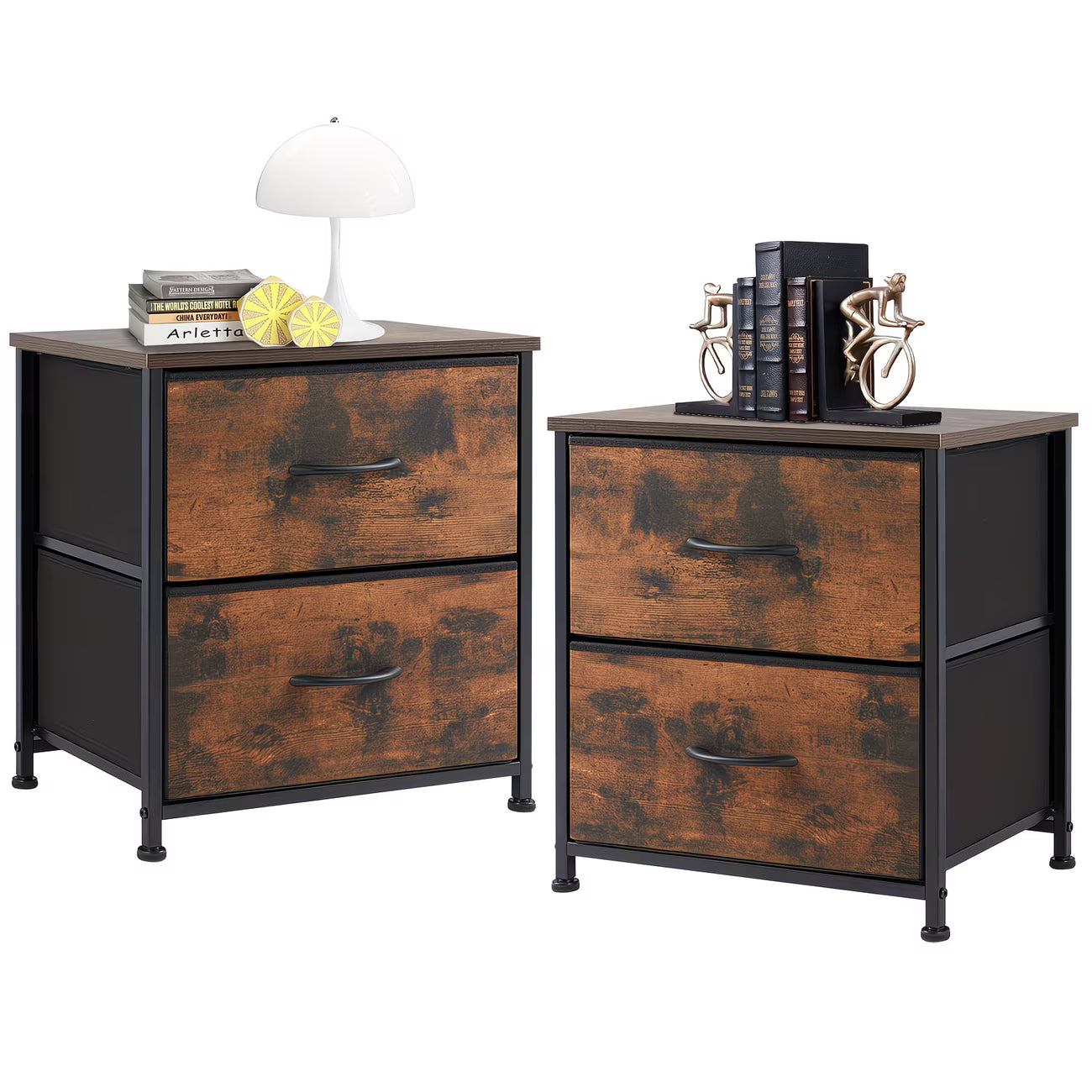 2x Nightstands Set