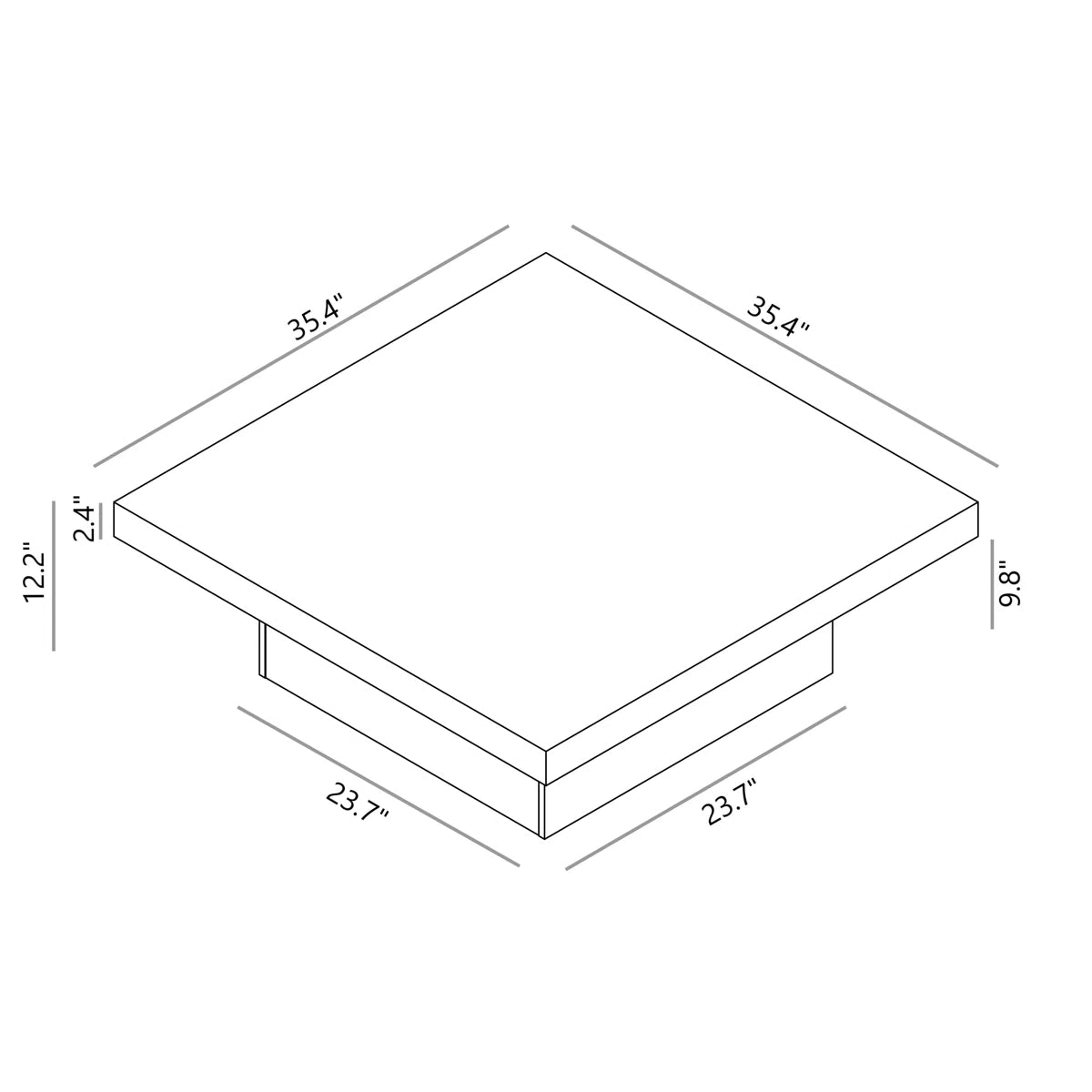 LED Caomhan Block Coffee Table